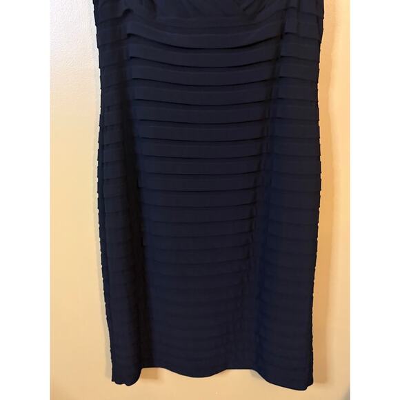 Adrianna Papell Black Sheath Cocktail Dress - Size 14 - Picture 2 of 8